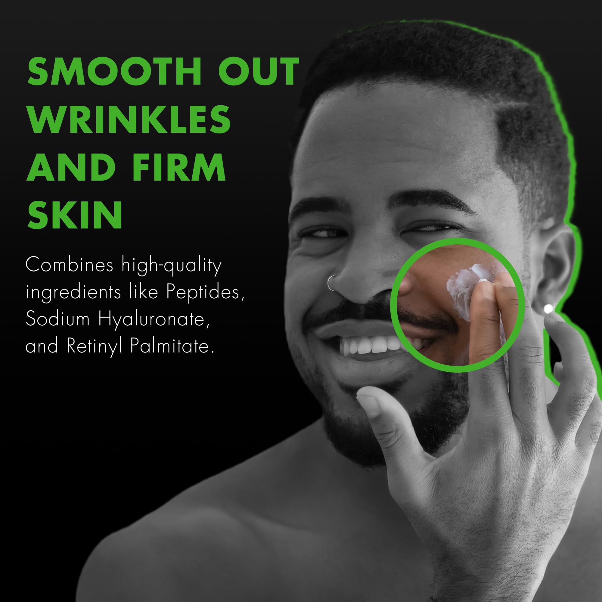 Tiege Hanley serum on clean skin reveals improved tone and texture.