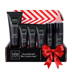 Tiege Hanley Face Wash lather cleanses skin and balances oil for a fresh morning look.