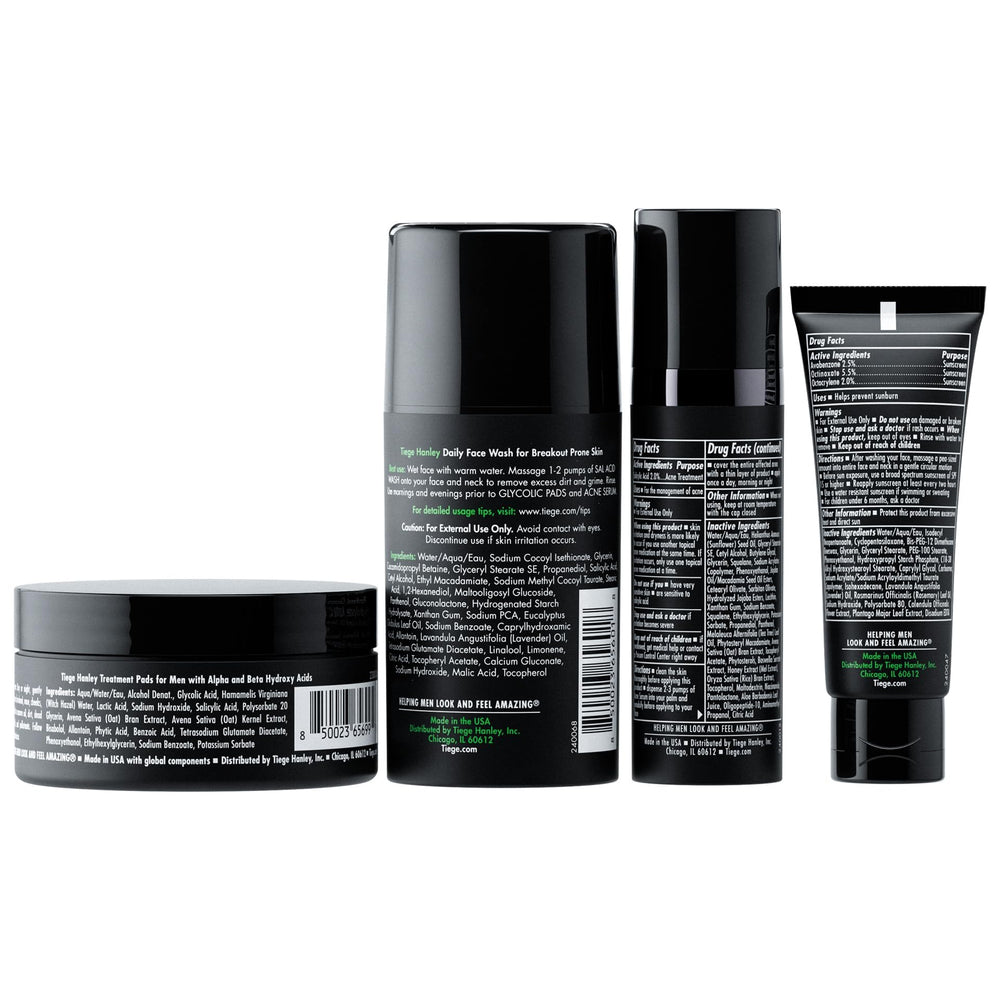 Tiege Hanley Glycolic Pads pack provides exfoliation to prep skin for routine.