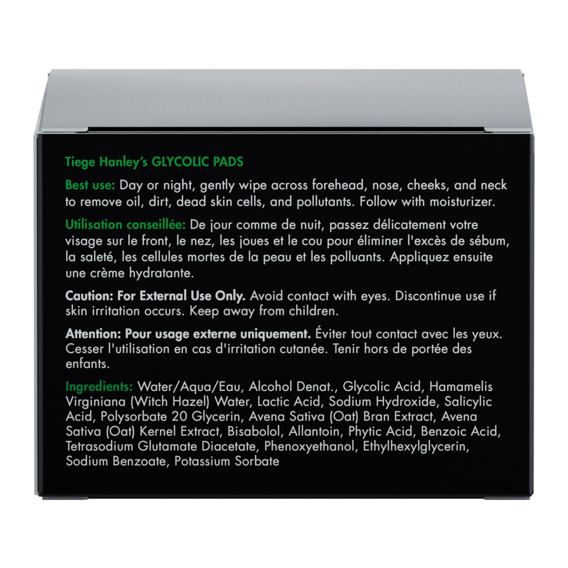 Tiege Hanley glycolic pad close-up showing soft texture for gentle exfoliation.