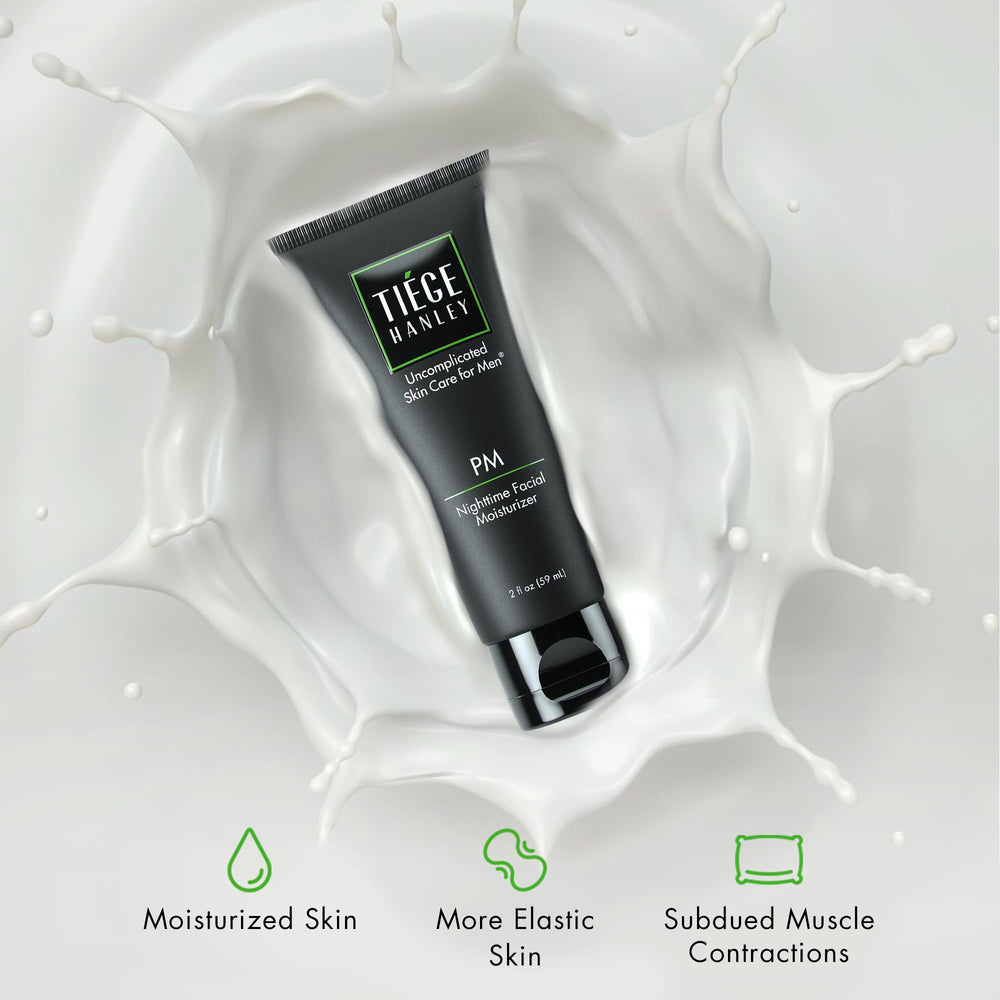 Tiege Hanley formula image spotlights collagen and hyaluronic acid for hydration.