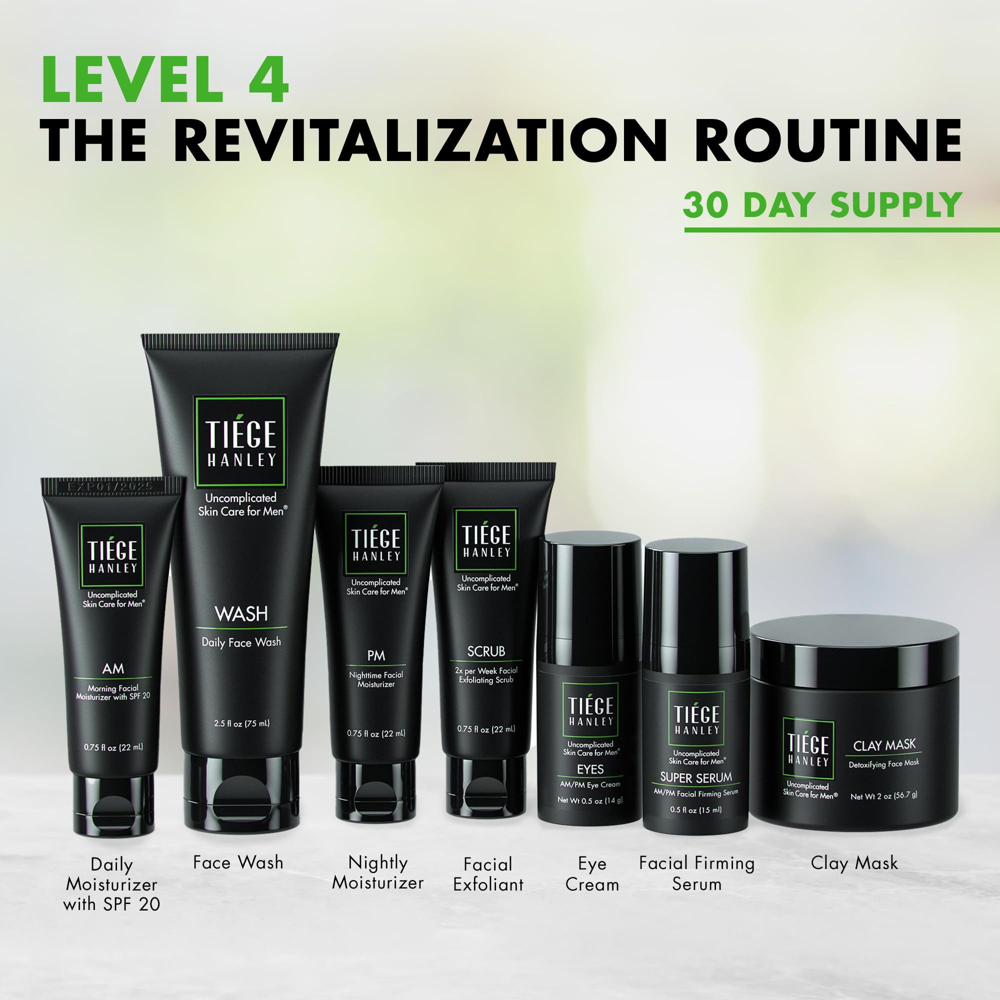 Tiege Hanley Level 4 Exfoliating Scrub removes dead cells for smoother texture.