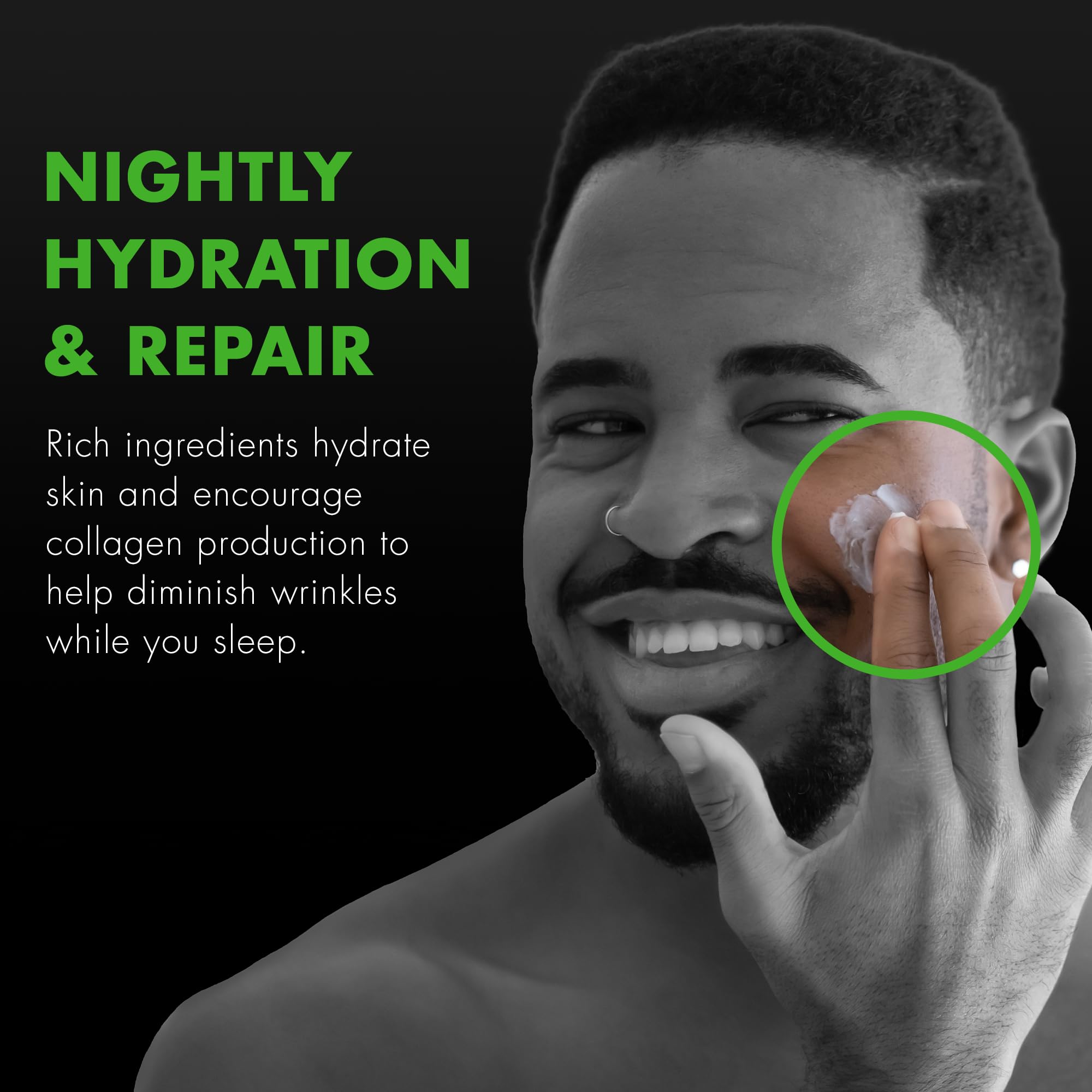 Tiege Hanley product beside nightstand highlights simple, efficient skincare routine.