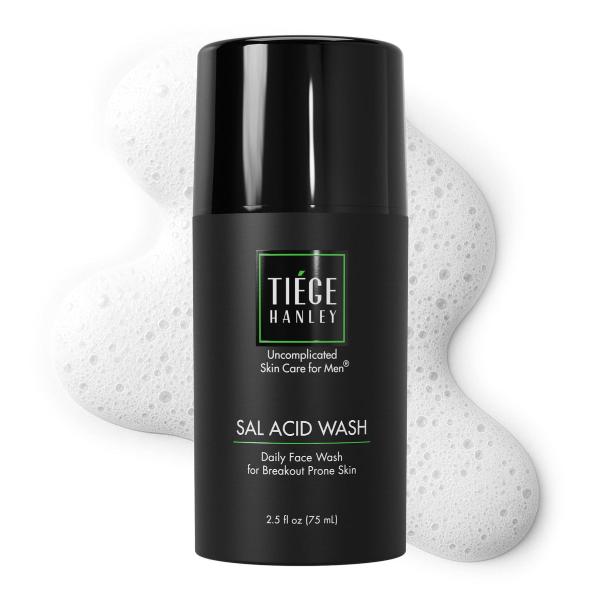 tiege-hanley salicylic acid cleanser bottle for daily acne prevention and oil control