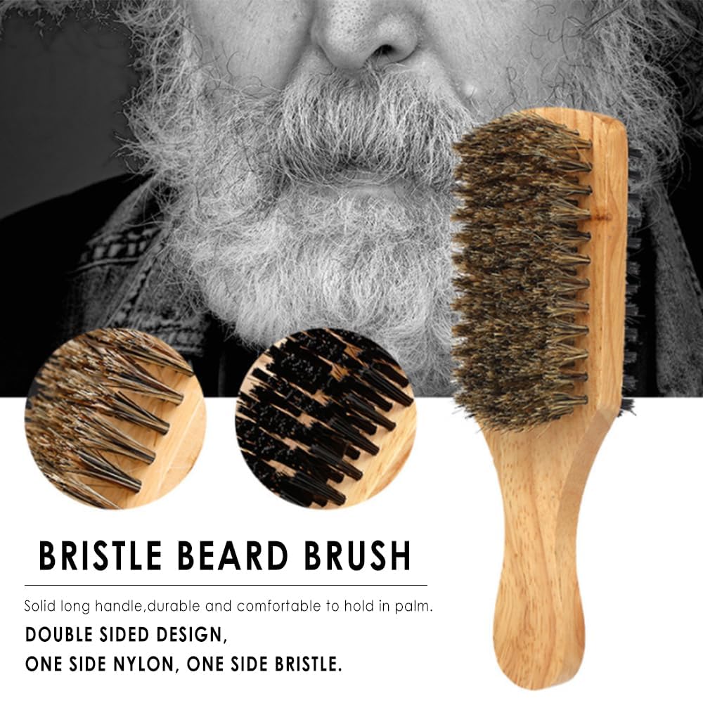 TIENQI dual-side brush for versatile grooming of beard and stubble