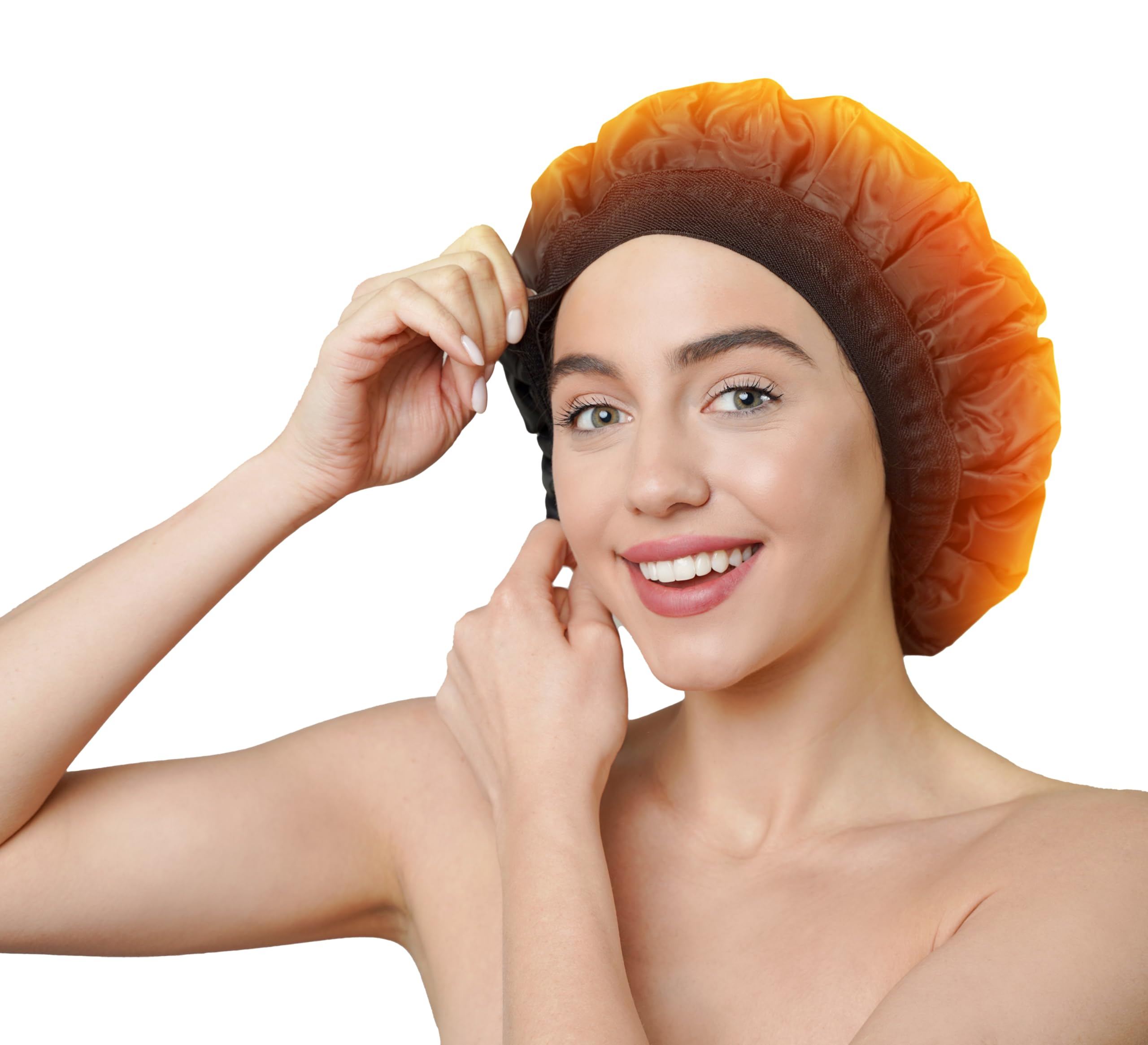 Tifara Beauty deep-conditioning cordless heat cap open showing interior for even heat.