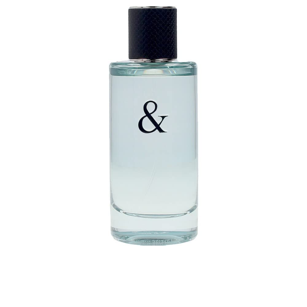 Tiffany & Love for Him bottle pour highlighting a fresh citrus-aromatic scent for daily wear