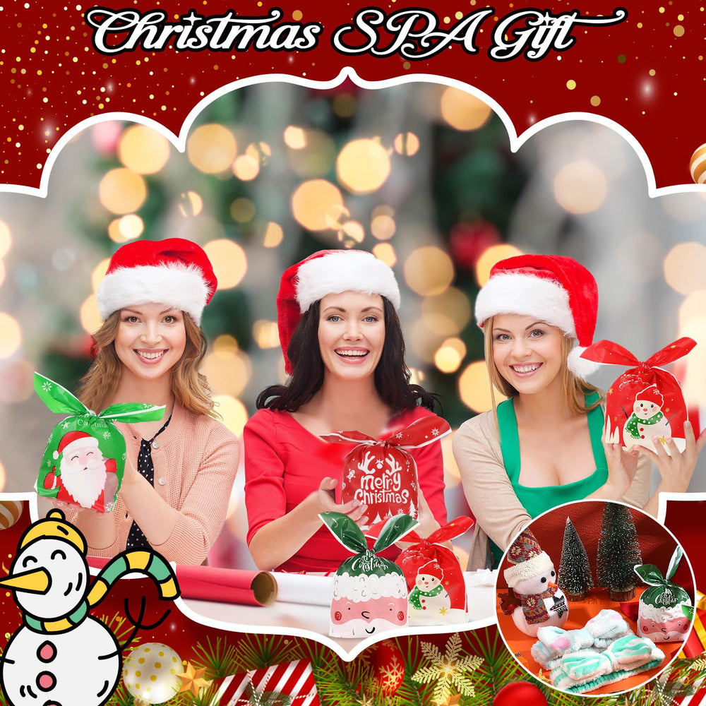 Tigeen Christmas gift bags feature four patterns for versatile gift-giving.