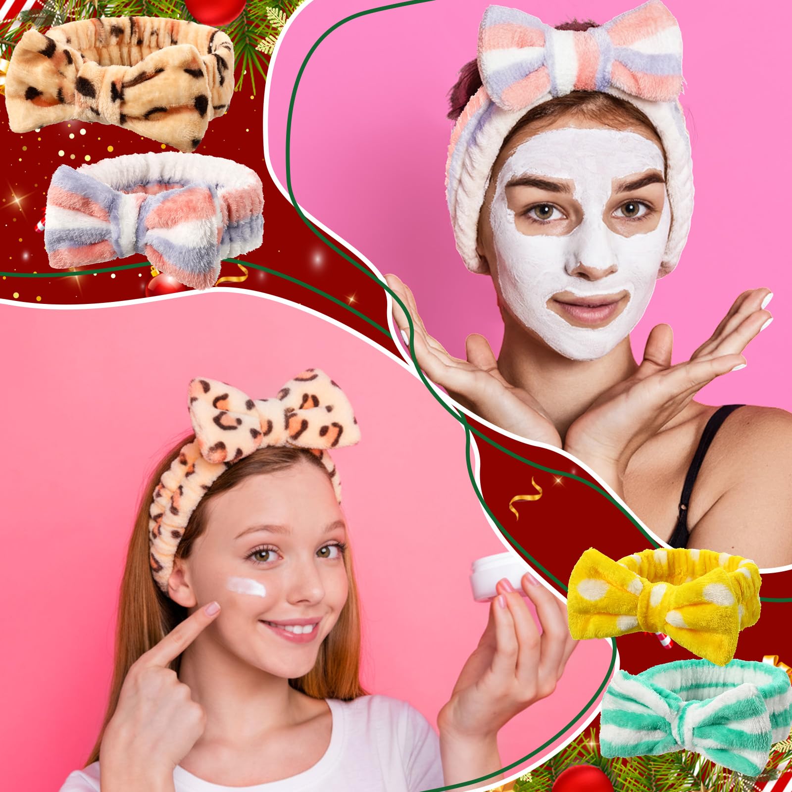 Tigeen spa set includes both headbands and gift bags for spa day gifting.