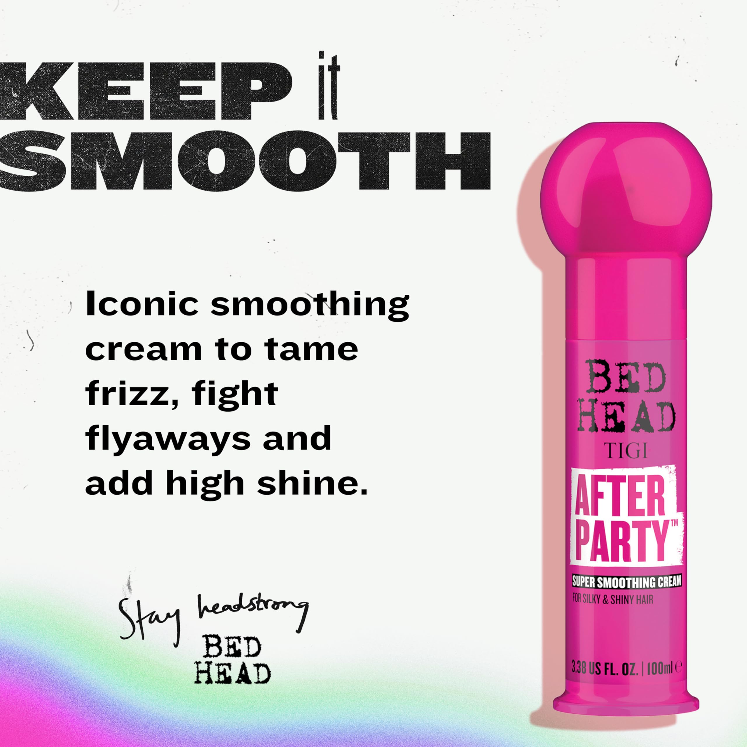 TIGI Bed Head After Party damp hair distribution for even smooth.