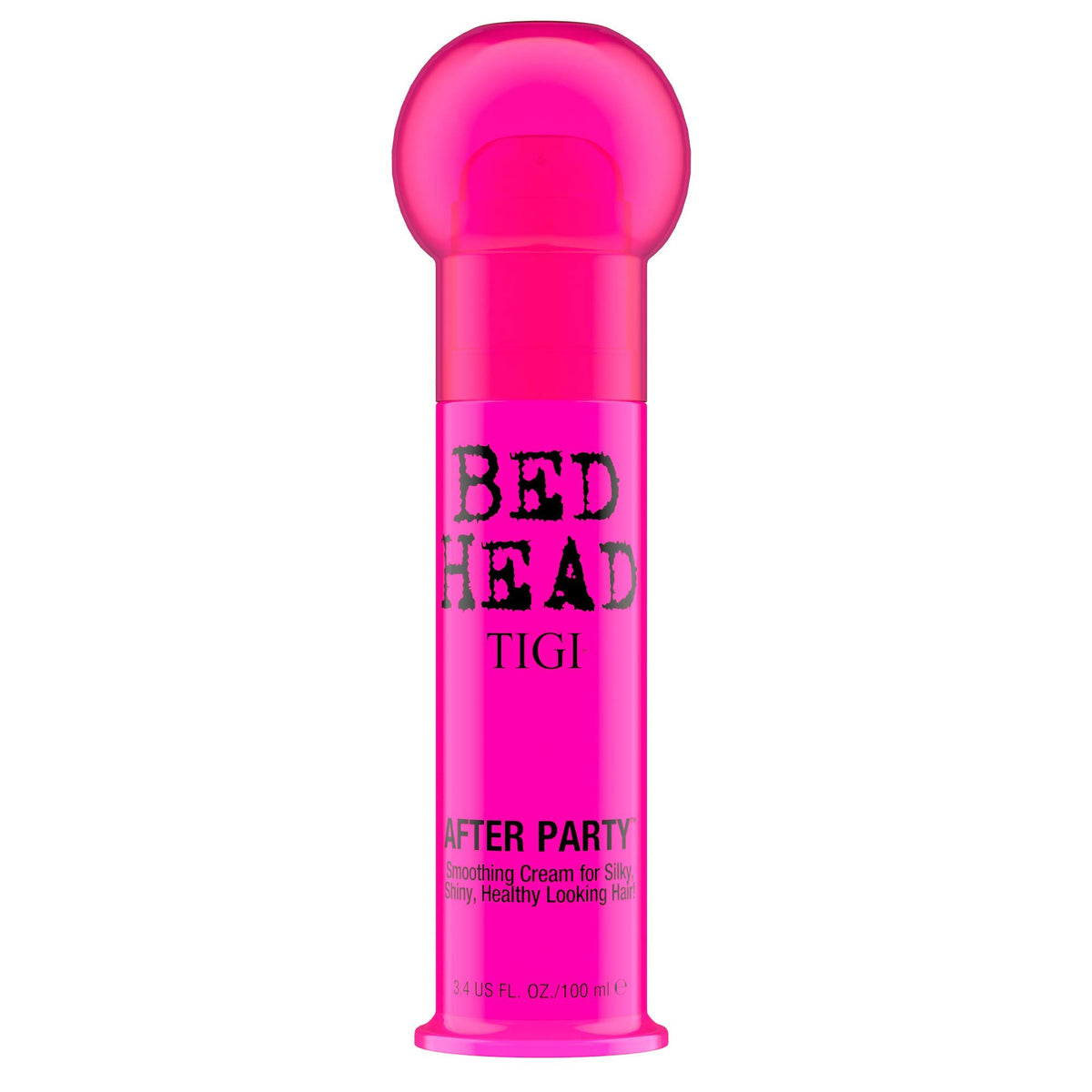TIGI Bed Head After the Party smoothing cream packaging highlights a two-pack value for post-event frizz control.
