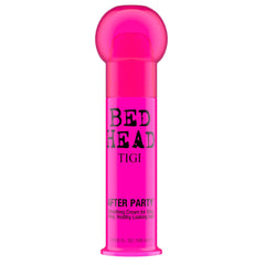 TIGI Bed Head After the Party smoothing cream packaging highlights a two-pack value for post-event frizz control.