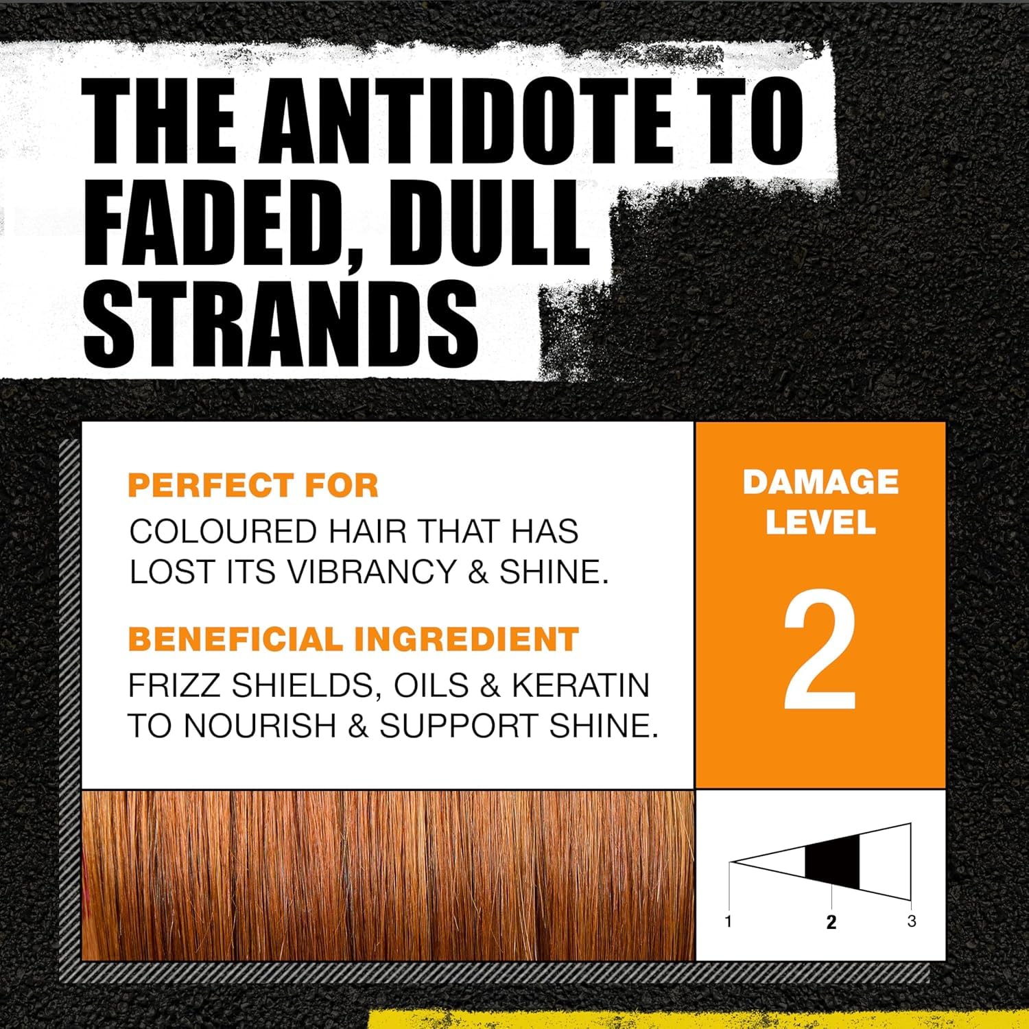 TIGI Bed Head Colour Goddess conditioner texture on hair showing smooth, nourished strands.
