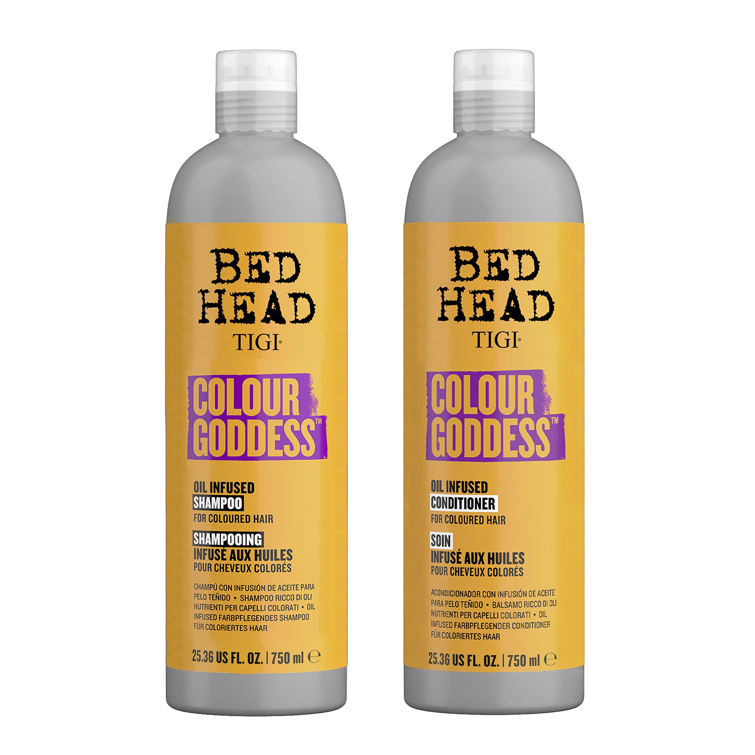 TIGI Bed Head Colour Goddess shampoo bottle for vibrant color protection.