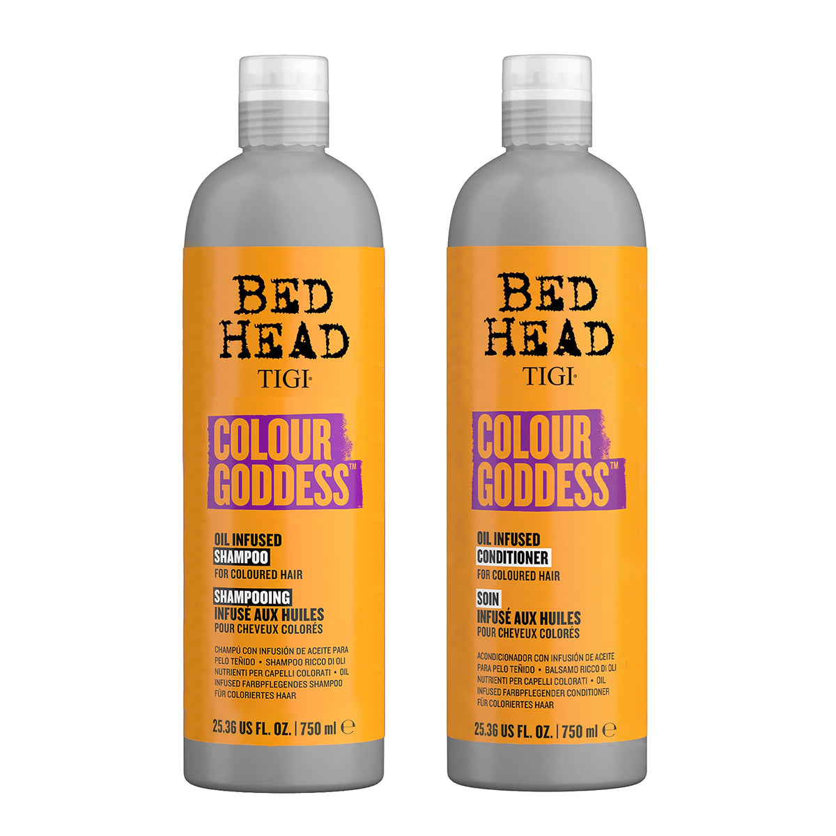 TIGI Bed Head Colour Goddess shampoo bottle for vibrant color protection.