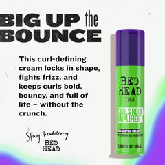 TIGI Bed Head Curls Rock Amplifier Cream defined-curls delivers long-lasting shape with soft finish.