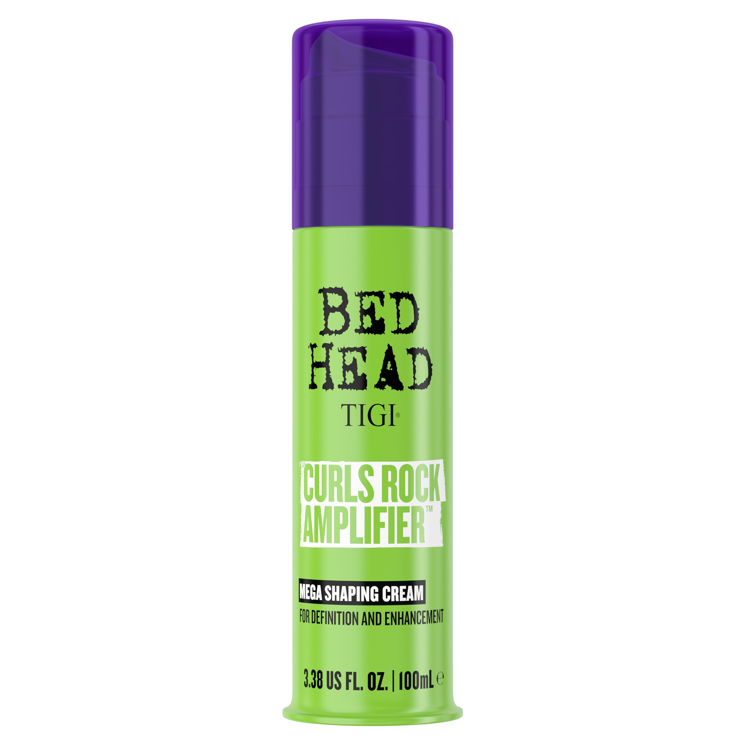 TIGI Bed Head Curls Rock Amplifier Cream pump for defined, bouncy curls without crunch.