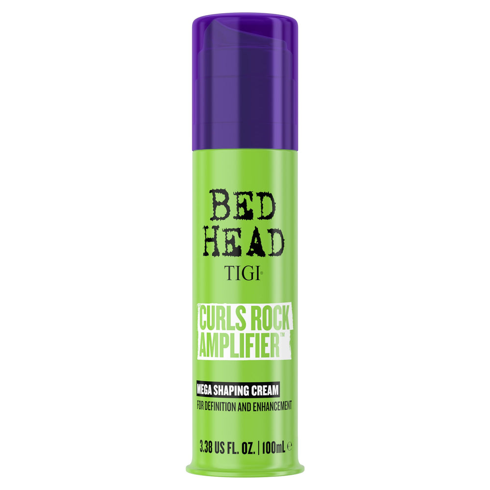 TIGI Bed Head Curls Rock Amplifier Cream pump for defined, bouncy curls without crunch.