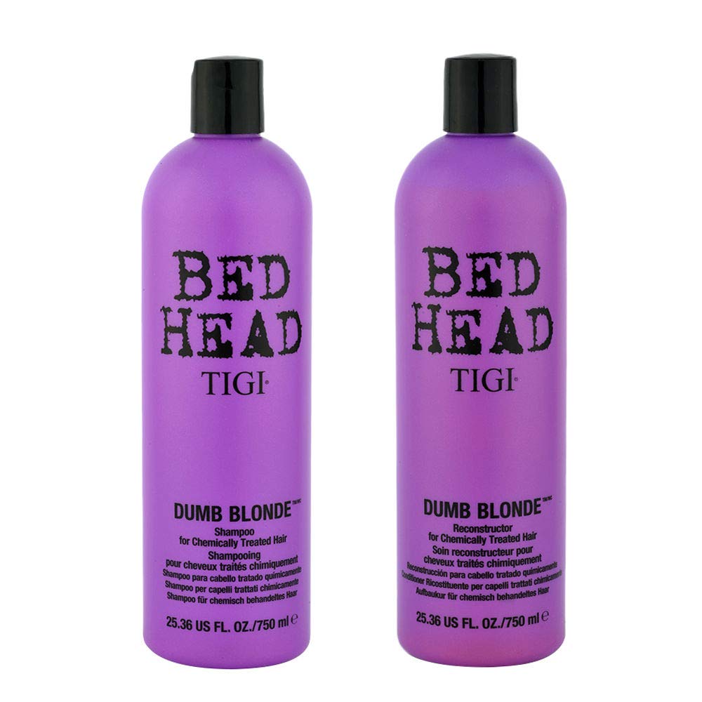 TIGI Bed Head Dumb Blonde duo bottle showcases enhanced blonde vibrancy and multi-shine finish