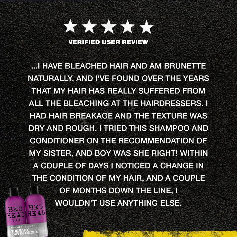 Bed Head Dumb Blonde Fruit Flash fragrance shown on product packaging.