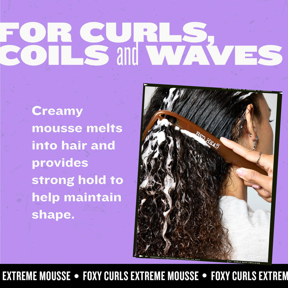 TIGI Bed Head Foxy Curls protects against humidity and heat during styling.