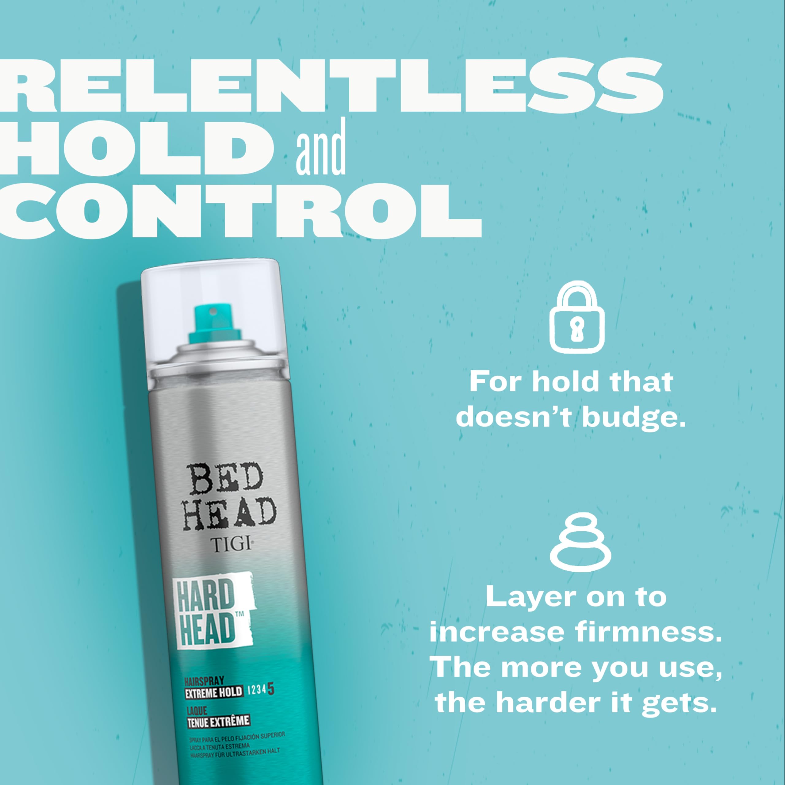 TIGI Bed Head Hard Head spray nozzle close-up for precise application