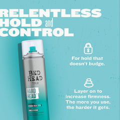 TIGI Bed Head Hard Head spray nozzle close-up for precise application