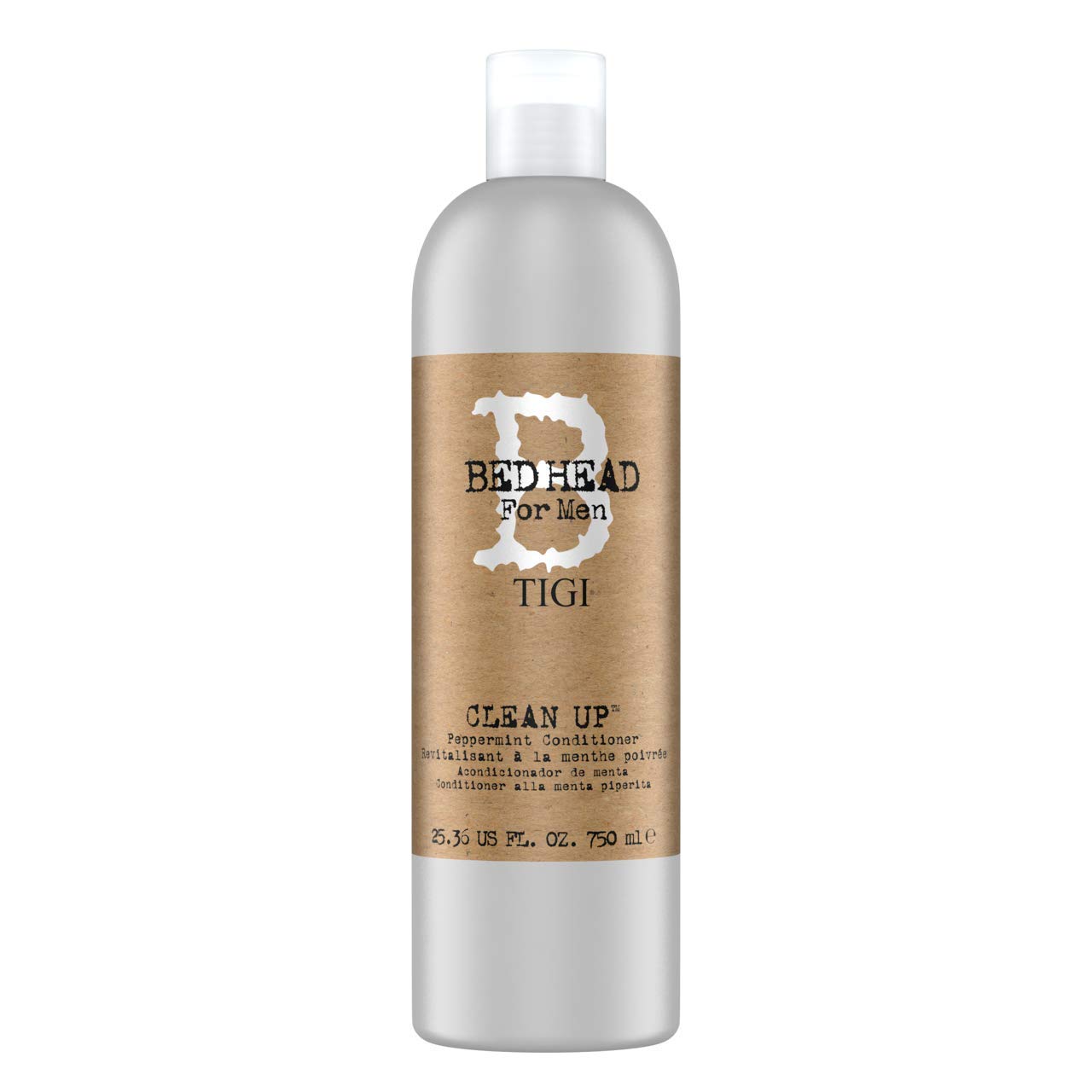 TIGI Bed Head para hombres: botella visible, acondicionador refrescante que añade brillo y volumen.