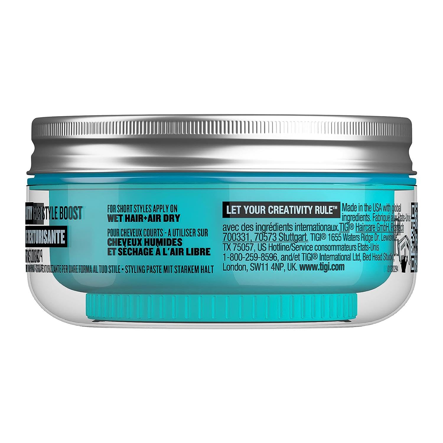 TIGI Bed Head Manipulator demonstrates thickening effect on hair