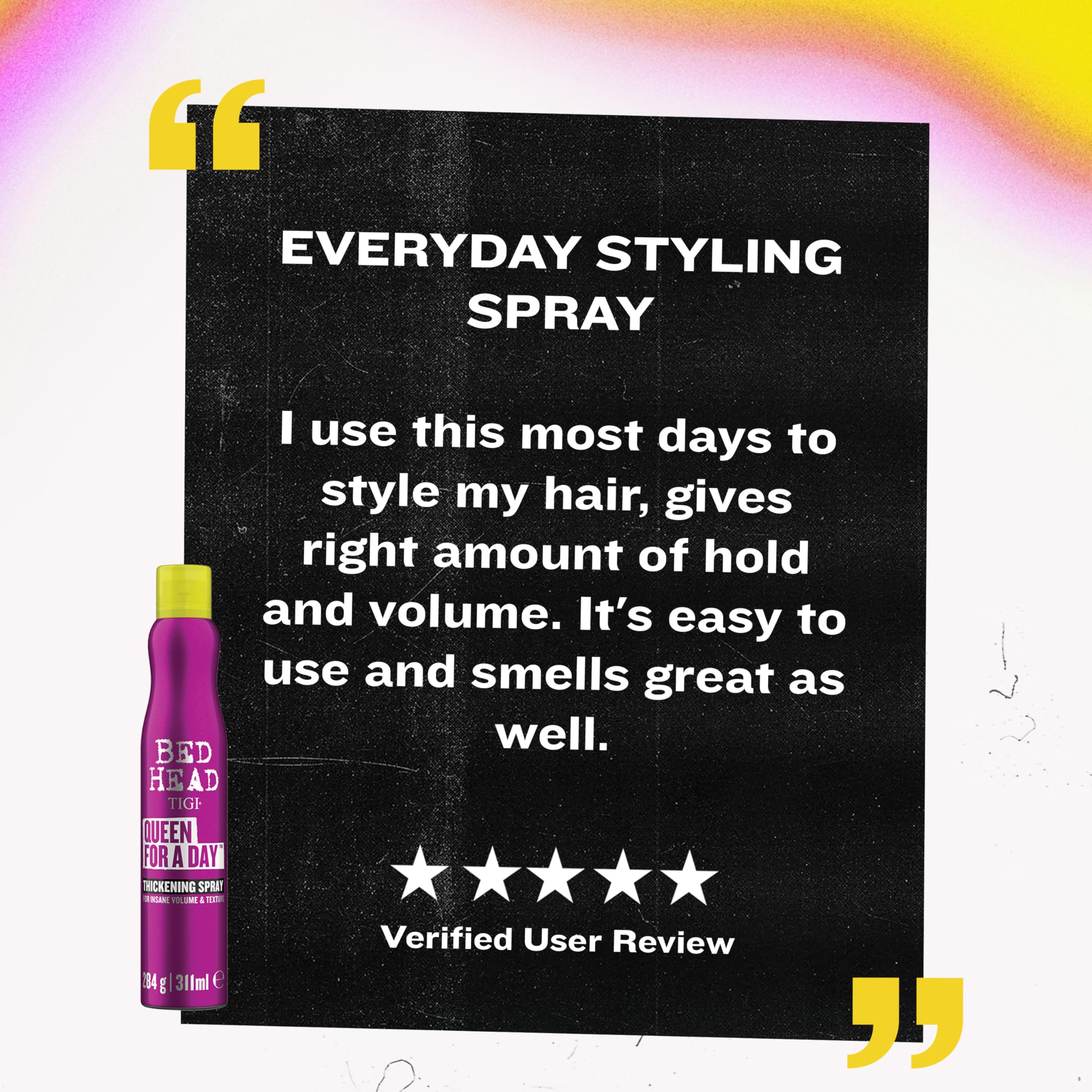 TIGI Bed Head Queen For A Day runway-ready hair with dramatic volume