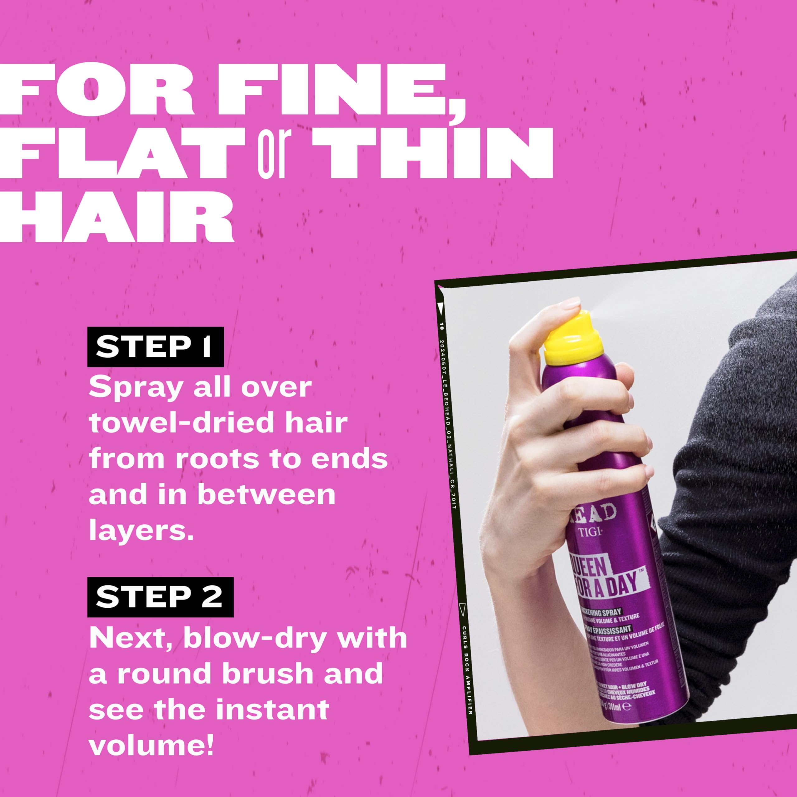 TIGI Bed Head Queen For A Day styling breeze for effortless lift