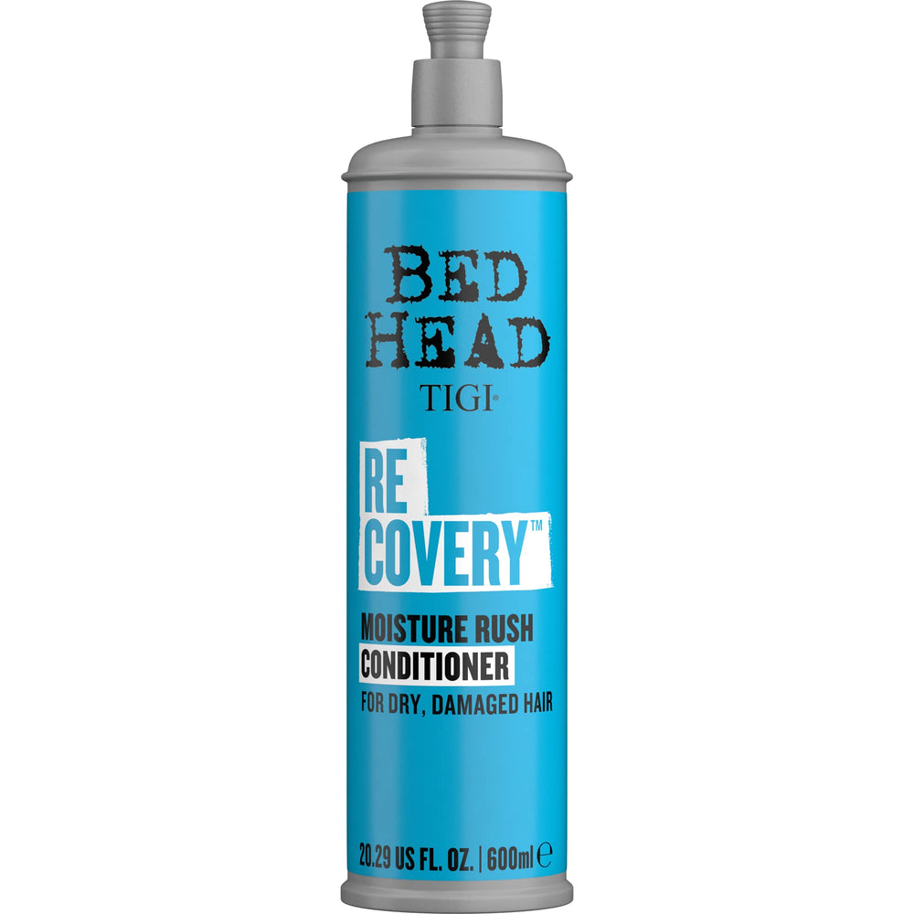 TIGI Bed Head Recovery bottle front shows hydrating benefits for dry hair