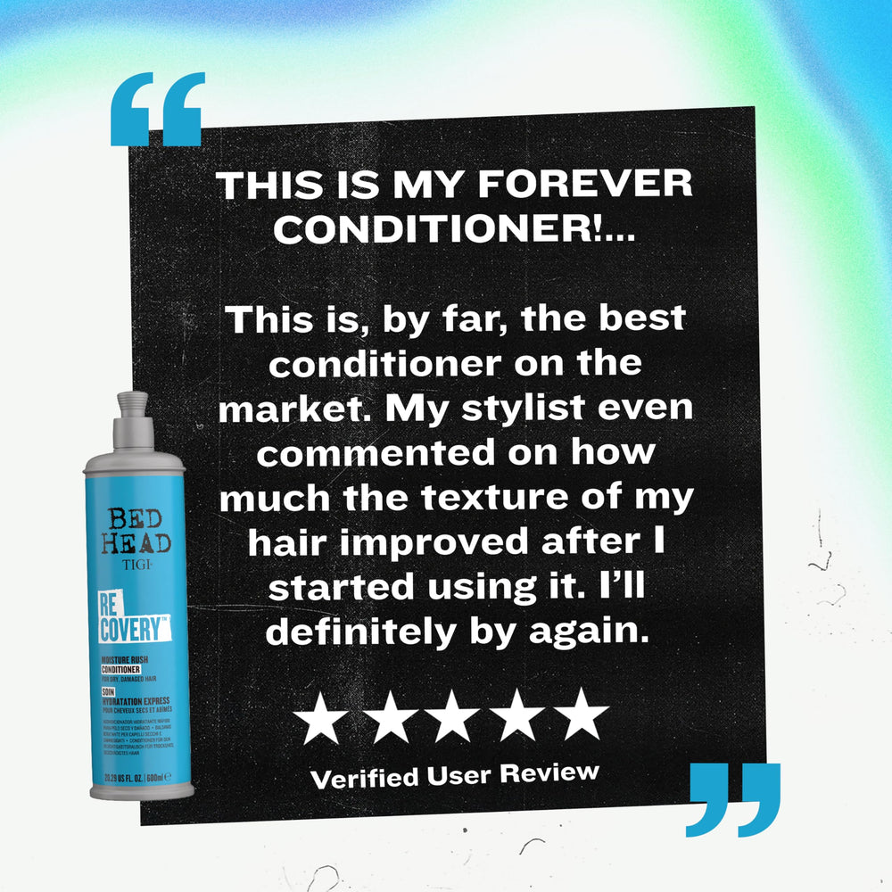 TIGI Bed Head Recovery cap detail signals secure packaging for travel