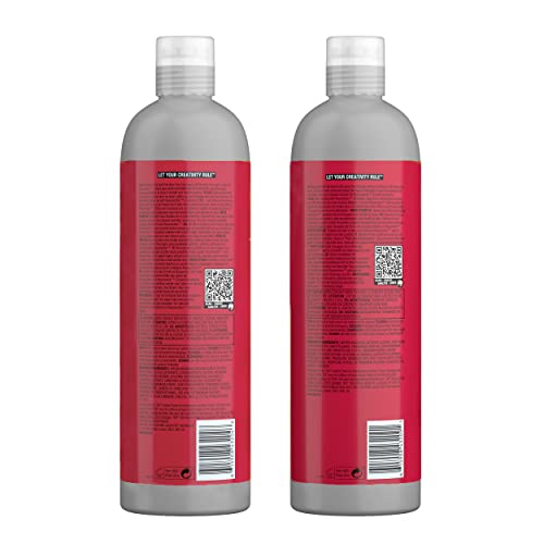 TIGI Bed Head Resurrection Conditioner application on mid-lengths provides moisture and detangling.