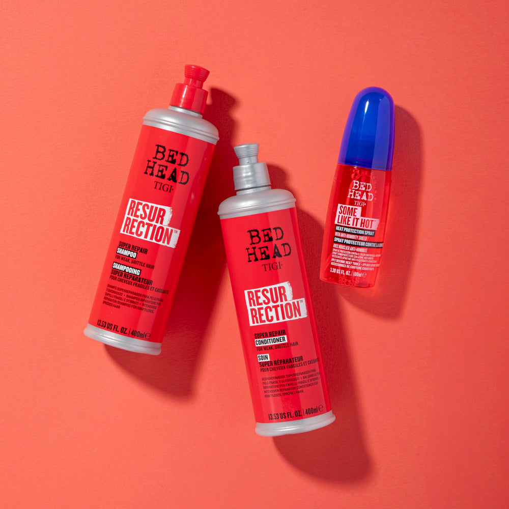 TIGI Bed Head Resurrection targets dry damaged hair with powerful repair formulas.