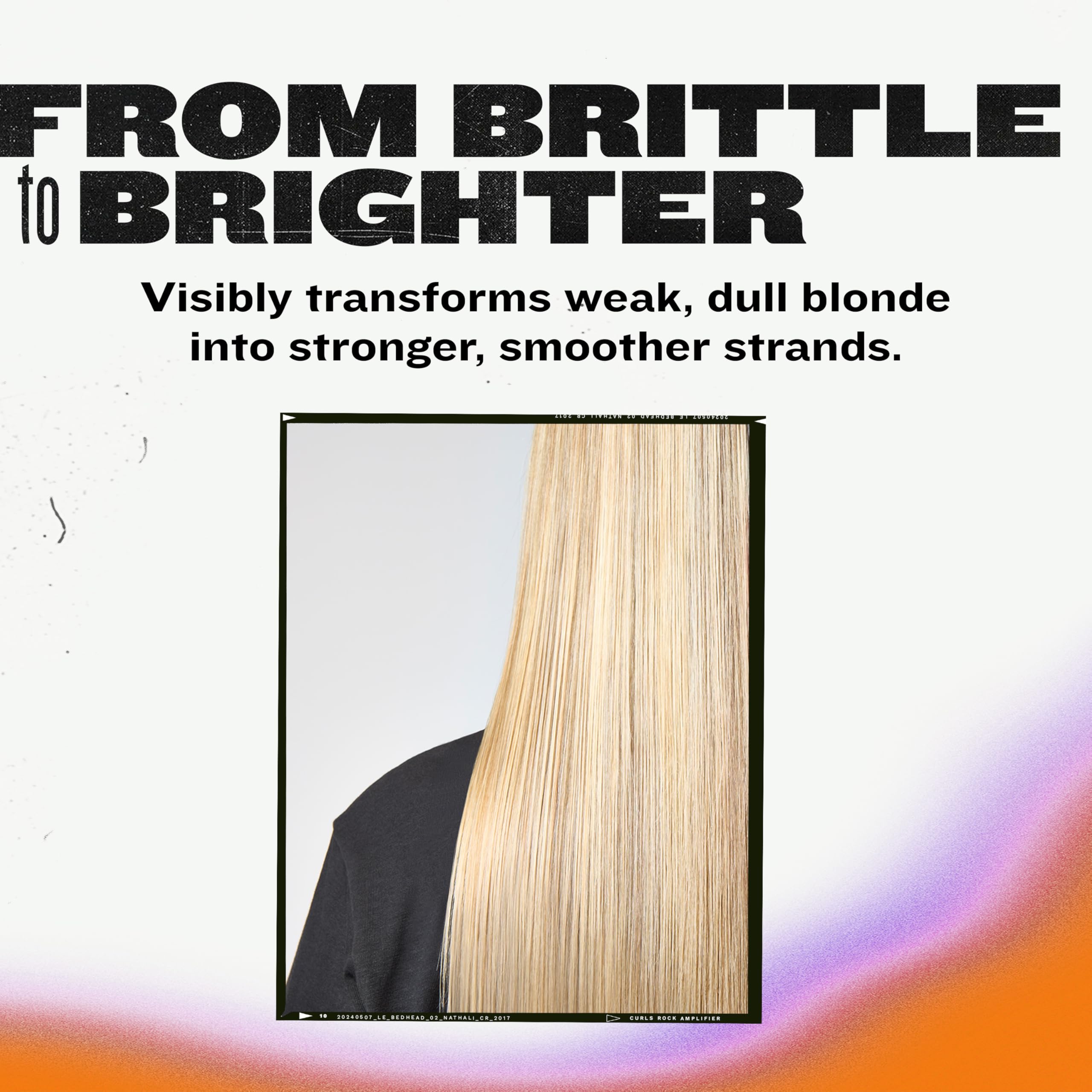TIGI Bed Head Serial Blonde color and shine visual promoting vibrant cool-toned results.
