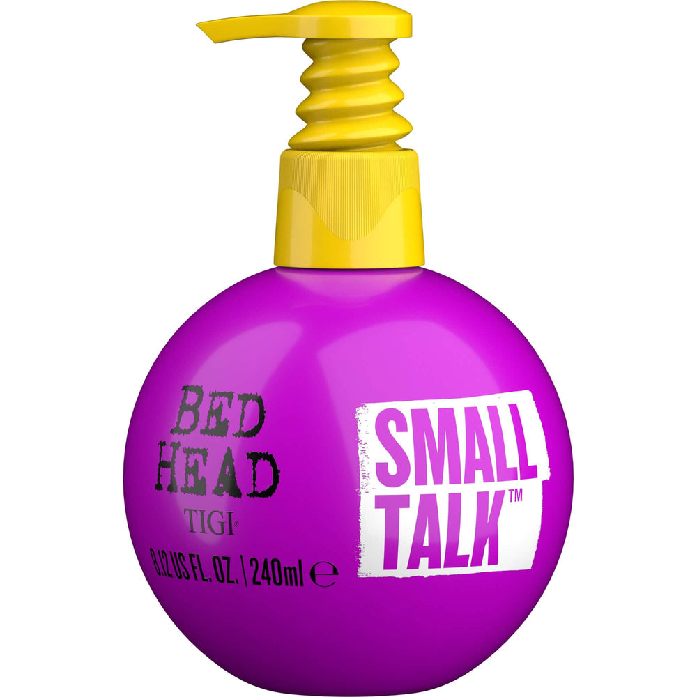 TIGI Bed Head Small Talk thickening cream bottle adds volume and body