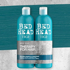 TIGI Bed Head Tween Recovery Conditioner bottle demonstrates deep conditioning to reduce frizz.