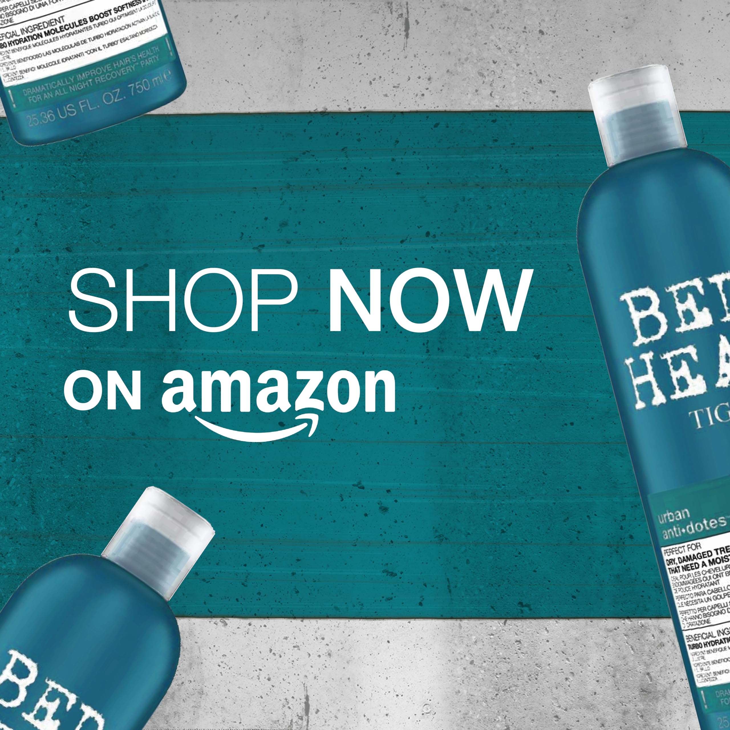 TIGI Bed Head Tween Recovery label-closeup promises glossy, healthy-looking hair.