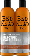 TIGI Colour Goddess shampoo bottle shows color protection for vibrant dyed hair.