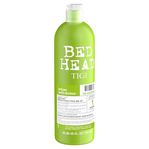 TIGI Bed Head Urban Antidotes 1 bottle foaming lather supports cleansing and revitalization.