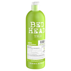 TIGI Bed Head Urban Antidotes 1 bottle foaming lather supports cleansing and revitalization.