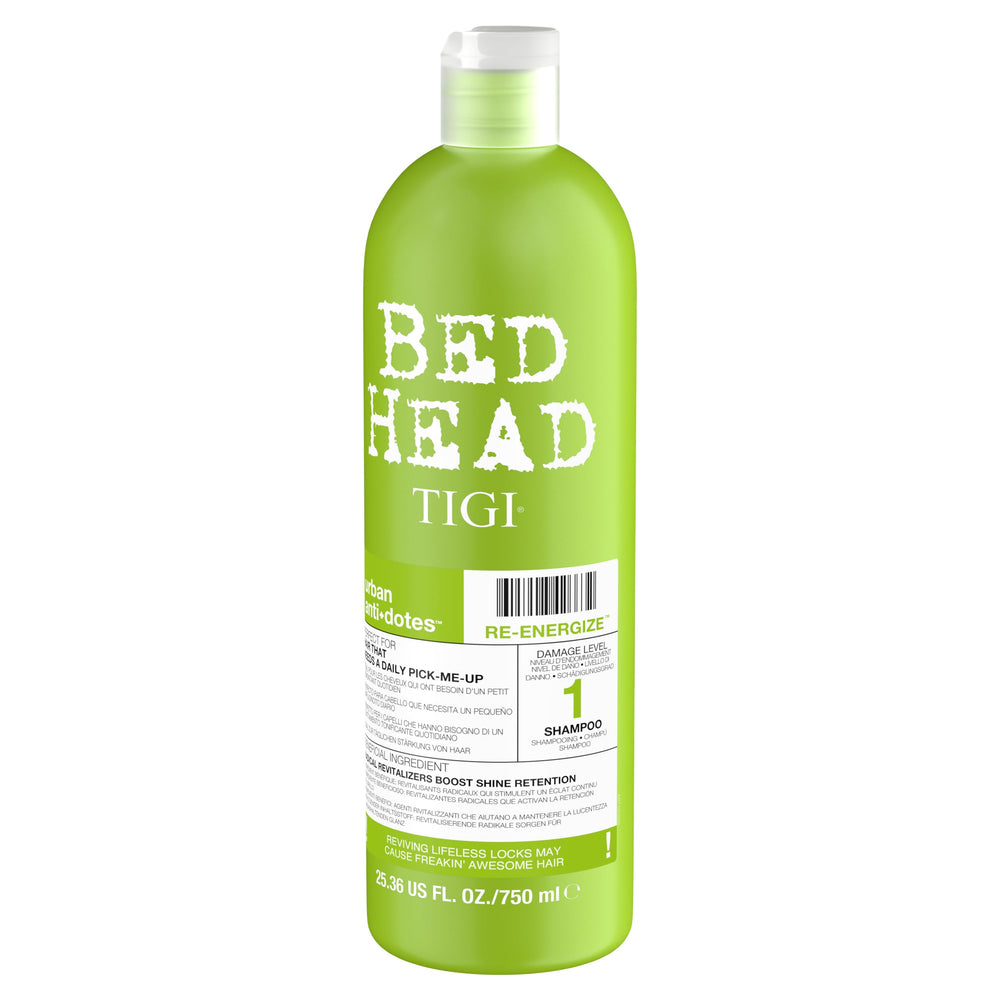 TIGI Bed Head Urban Antidotes 1 product shot conveys luxury care and color-safe performance.