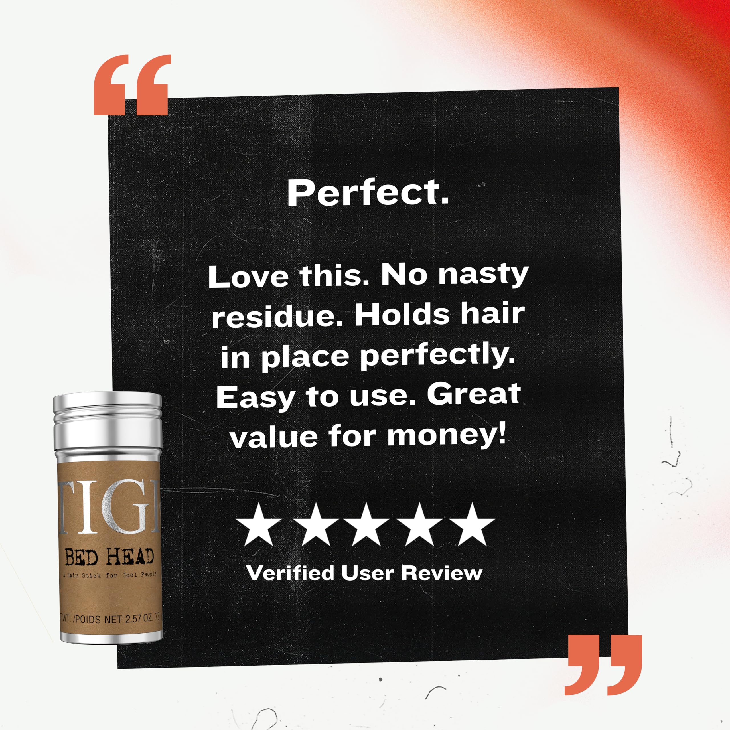 TIGI Bed Head Wax Stick easy application directly from stick.