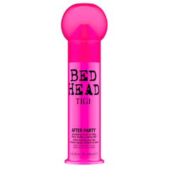 TIGI Bedhead After Party smoothing cream bottle delivers sleek, frizz-controlled finish.