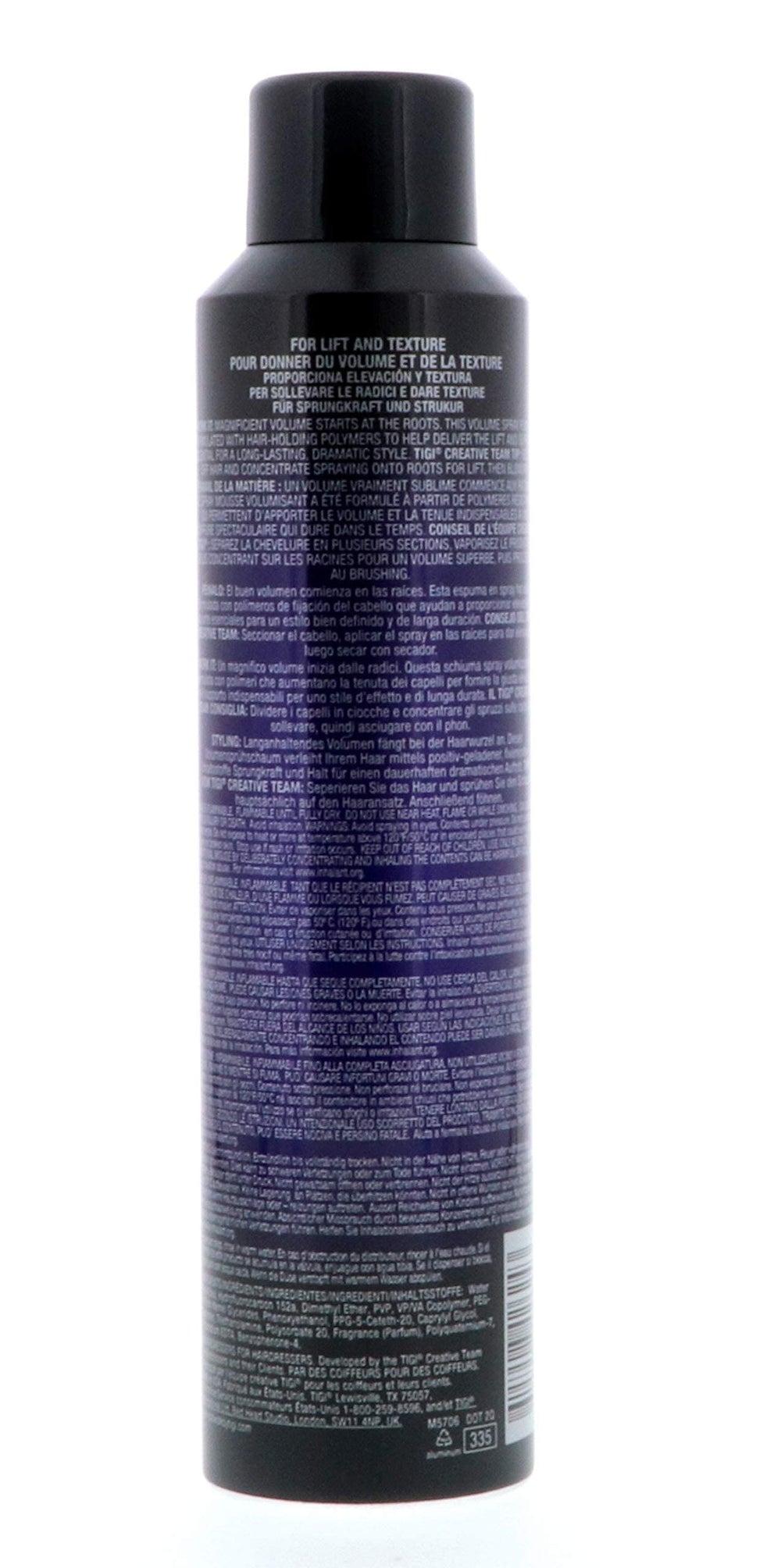 TIGI Catwalk Your Highness Root Boost Spray before-after hints at lift.