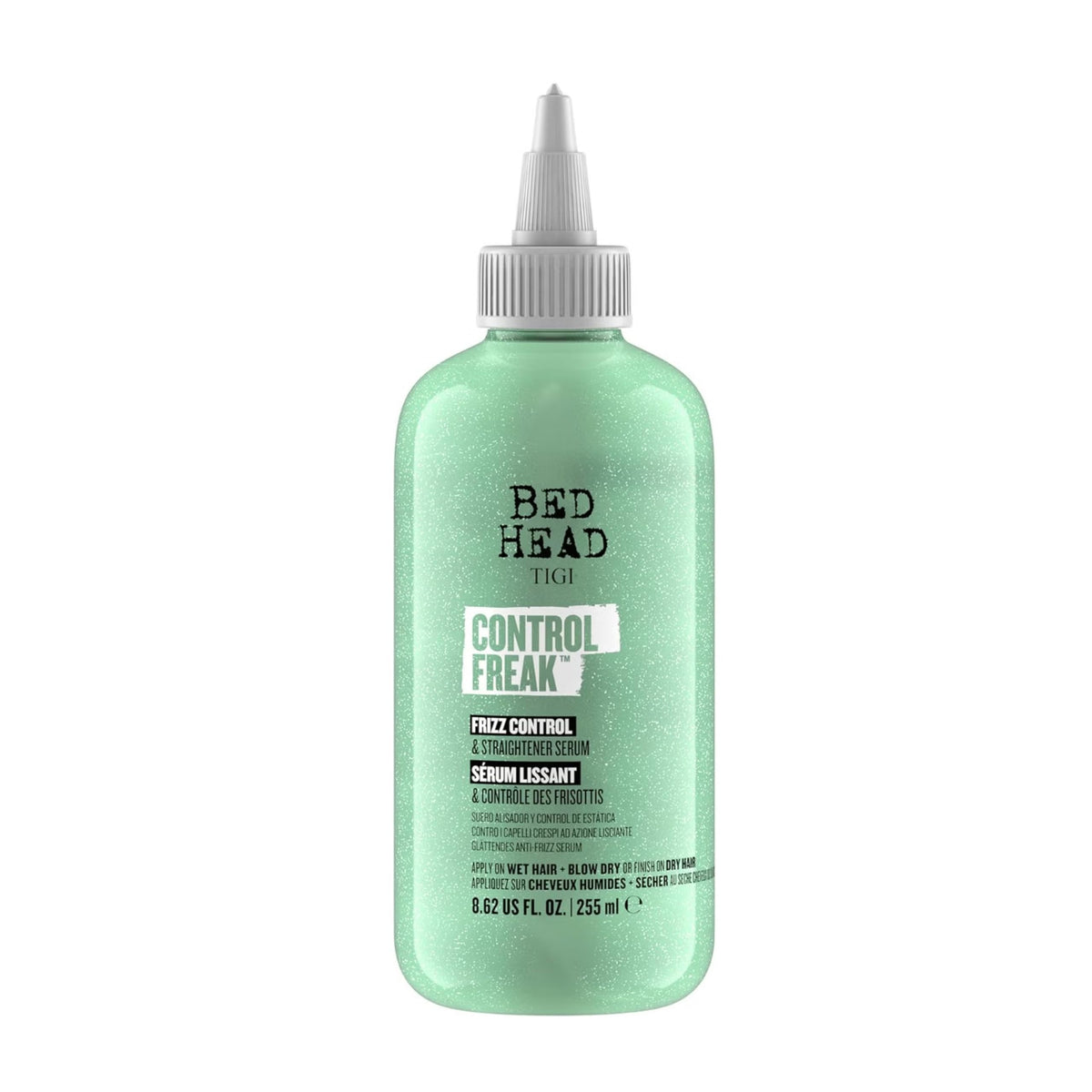 TIGI Control Freak bottle pour shows lightweight frizz control for curls