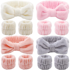 Tihebax 12pcs headbands and wristbands packaging showing a versatile spa set for gifts.