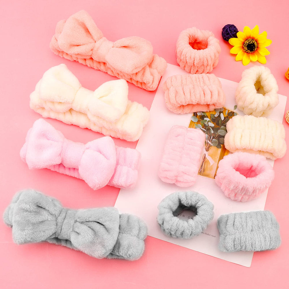Tihebax soft bow headbands closeup highlighting plush material for gentle skin contact.