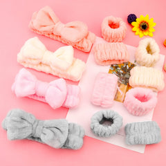Tihebax soft bow headbands closeup highlighting plush material for gentle skin contact.